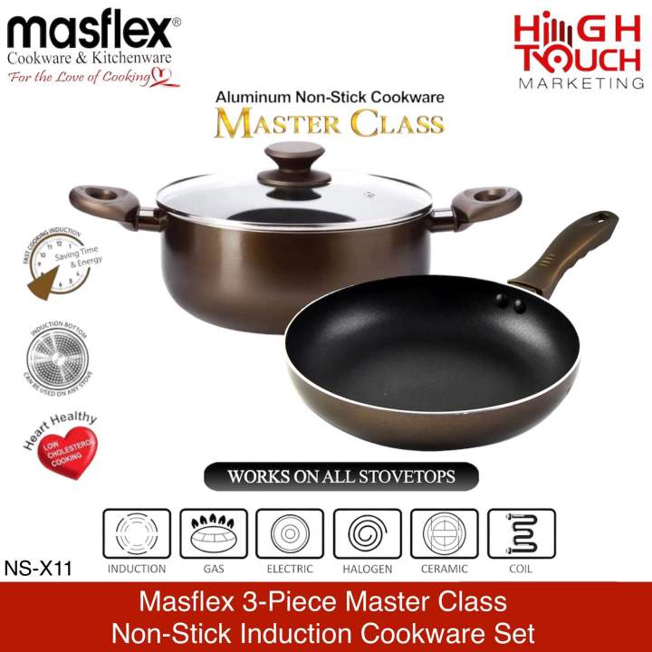 Master Class 3 Piece Induction Cookware Set - Masflex