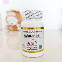 แอสต้าแซนทินสูตรเข้มข้น California Gold Nutrition, Astaxanthin, Astalif, 12 mg, 30 Veggie Softgels