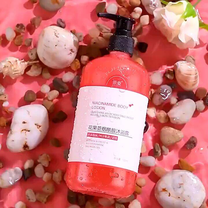 500ML Niacinamide Body Wash Perfume Anti Acne Mite Remove Moisturizing