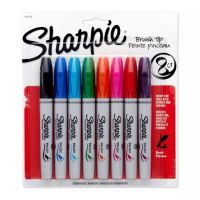 ปากกาชาร์ปี้ บรัชทิป คละสีเช็ต 8 ชิ้น Sharpie BRUSH TIP ASST PACK 8