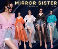 ?Mirrorsister #21011.4 เสื้อเชิ้ตแขนพอง เสื้อฟรุ้งฟริ้ง เสื้อออกงาน เสื้อแซ่บๆ ชุดไปเที่ยว ชุดไปทะเล ชุดเรียบหรุ