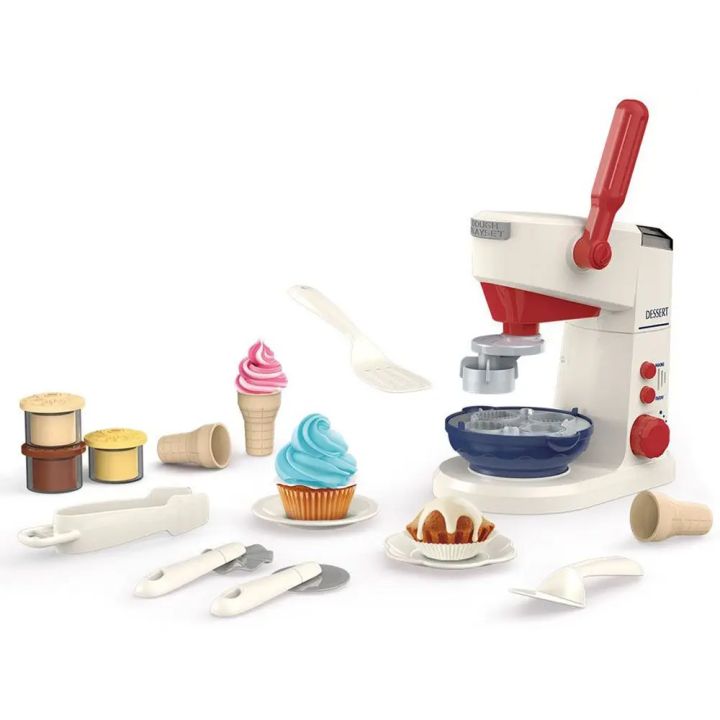 Electric Plasticine Dessert Making Machine Toy with Mold and