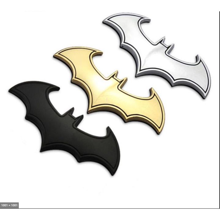 Logo BATMAN 3D Chữ Nổi Kim Loại Trang Trí Ô Tô Xe Hơi 