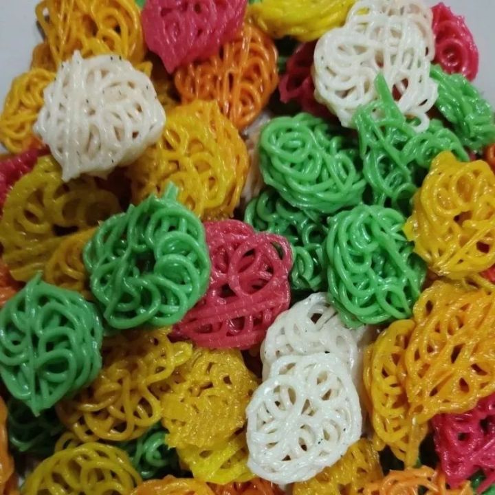 Kerupuk Mawar Warna Warni 1 Kg Kerupuk Keriting Kerupuk Seblak Mentah