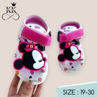 รองเท้าเด็ก Minnie รองเท้ารัดส้นเด็ก ลายมินนี่ น่ารัก มีสายเทปปรับระดับได้ size 19-30