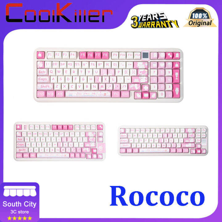 Coolkiller Rococo Mechanical Keyboard three mode wireless Bluetooth hot ...