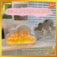 Amy Mall โคมไฟทิวลิป โคมไฟ Led DIY เพ้นท์มือ กระจกทิวลิป ทิวลิปโคมไฟ โคมไฟกระจก LED ของขวัญวันเกิด