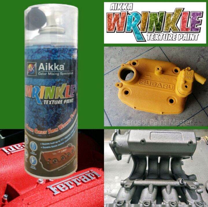 Wrinkle Texture Aerosol Spray Paint AIkka 370g for Sport Rim, Brake Caliper, Engine Cover