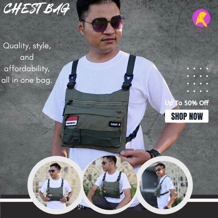TAS DADA PRIA TACTICAL AKHTAR MODEL ROMPI DENGAN LOGO FREE INDONSIA