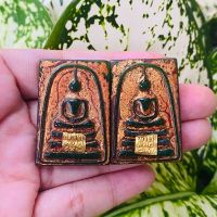 พระสมเด็จพิมพ์ประธาน หลังเรียบเนื้อหยกเขียว(ชุด 2 องค์ 590 บาท),เครื่องราง,Amulets