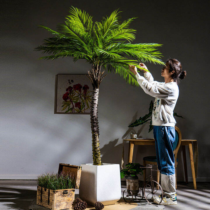 New Super Large Artificial Green Plant Acerola Coconut Tree Areca Palm