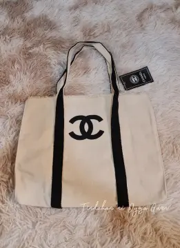 Chanel Black Logo Grand Shopping Bag Vip New!