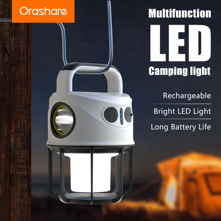 LED Rechargeable Camping Light 20W Super Bright LED Lantern Long