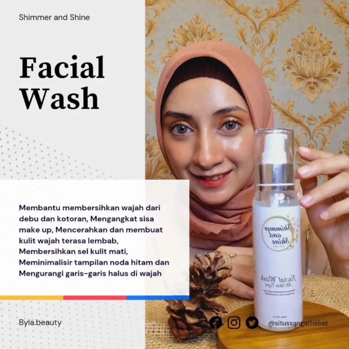 FACIAL WASH SHIMMER AND SHINE BY BYLABEAUTY (ALL TYPE SKIN NORMAL/ACNE