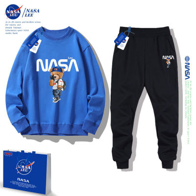 ชุดบุขนเด็กชาย NASA ชุดฤดูใบไม้ร่วงแฟชั่นสไตล์เกาหลีแบบใหม่ฤดูหนาวปี2023ชุดฤดูหนาวสำหรับเด็กวัย5-12ขวบแบบสปอร์ตสำหรับเด็กหญิง