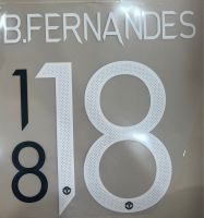 สวยจัด B.FERNANDES (แถมเบอร์ 1 และเบอร์กางเกงไปเลยจ้า ยกเซทให้เลย)เบอร์ติดเสื้อกีฬาตัวโปรด ใช้เตารีดทำได้เอง มีวิธีแนบให้ค่ะ