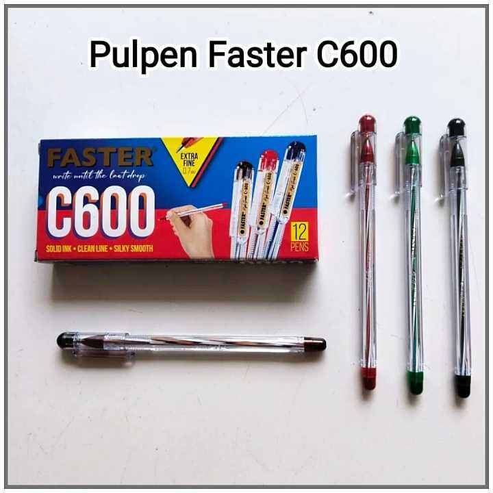 Pulpen Faster C600 Hitam 1 Pcs | Lazada Indonesia