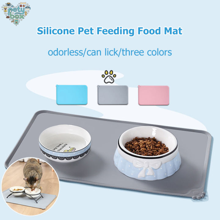 Non Slip Pet Cat Bowl Food Mat Waterproof Washable Dog Cat Pet Mat Silicone  Pet Bowl