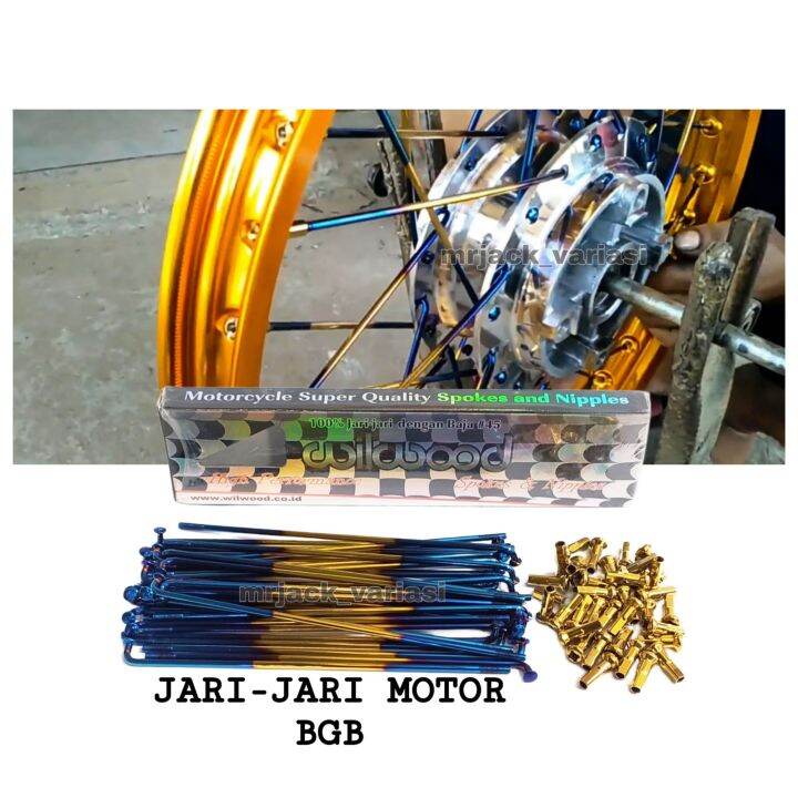 Jari-jari Motor BGB (2 Tone ) Wilwood Ruji Jeruji Spokes & Niple ...