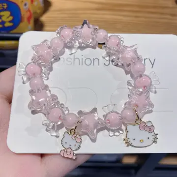 Kuromi Ring 2K Necklace Sanrio Kuromi Melody Chain Alloy Silver Crystal  Female Charm Rhinestone Goth Jewelry Valentine Gift