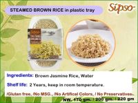 Sipso (ซิปโซ่) ข้าวกล้องหอมมะลิออแกนิค (พร้อมทาน) Steamed Organic Jasmine Rice ( 12 ถาด/กล่อง )