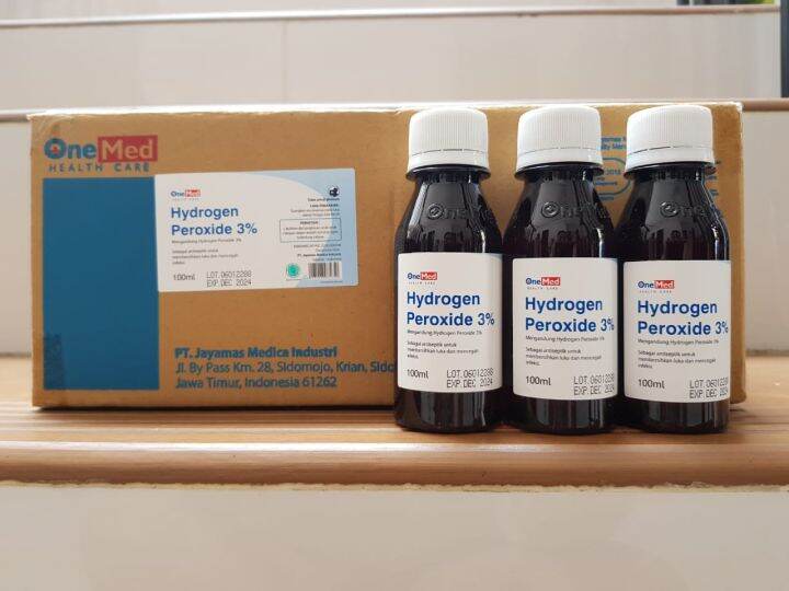 One Med H2O2 Hydrogen Peroxide 3% cairan pembersih luka 100 ml | Lazada ...