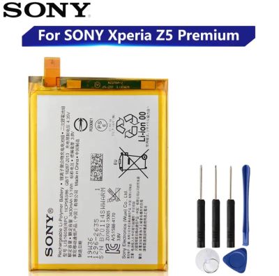 แบตเตอรี่ทดแทน LIS1605ERPC สำหรับ SONY Xperia Z5 Premium Z5P Dual E6853 E6883 E6833ของแท้แบตเตอรี่3430MAh