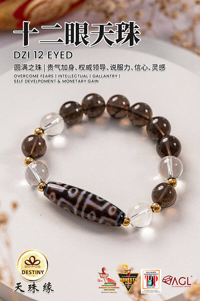 十二眼天珠TWELVE EYE DZI 圆满珠| Lazada