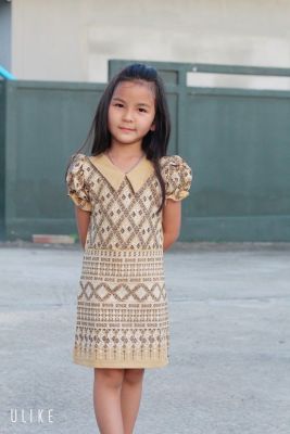 NG ชุดผ้าไทยเด็ก เดรสผ้าไทย ชุดไทยเด็กผู้หญิง