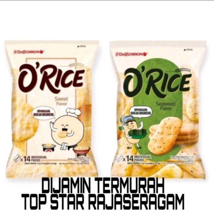 TERMURAH O Crackers Rice Delfi Orion Krekers Beras O'Rice Orice Seaweed