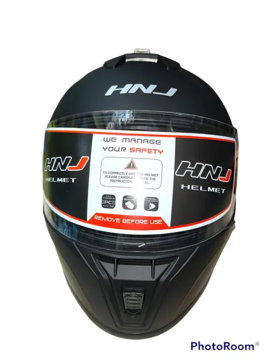 SAFETY HELMET FULL FACE HNJ BRAND MATTE BLACK Very good quality Lazada PH