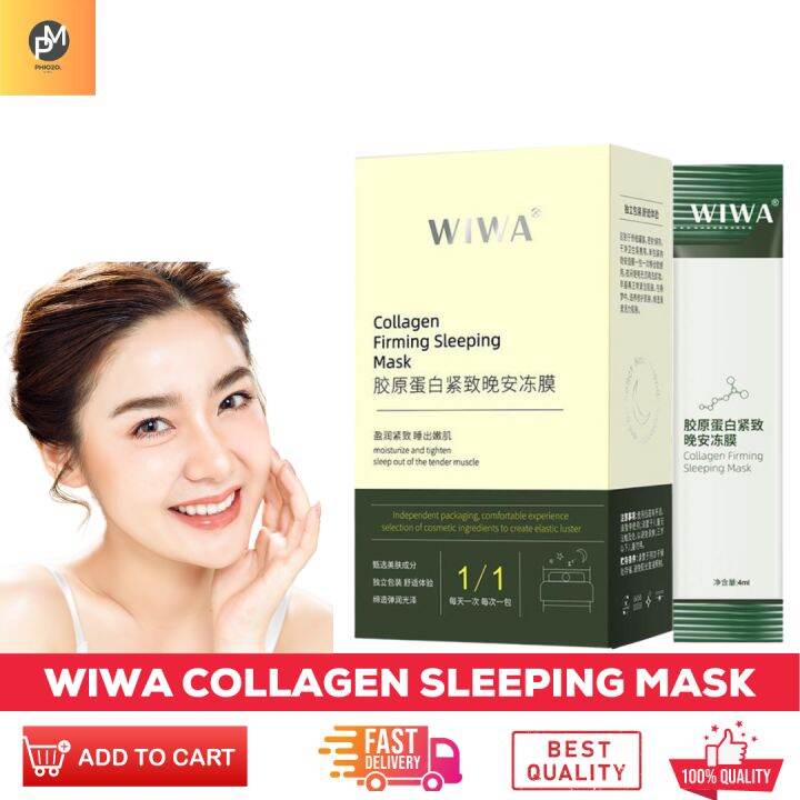 100 Original 20Pcs Wiwa Collagen Sleeping Firming Sleeping Mask