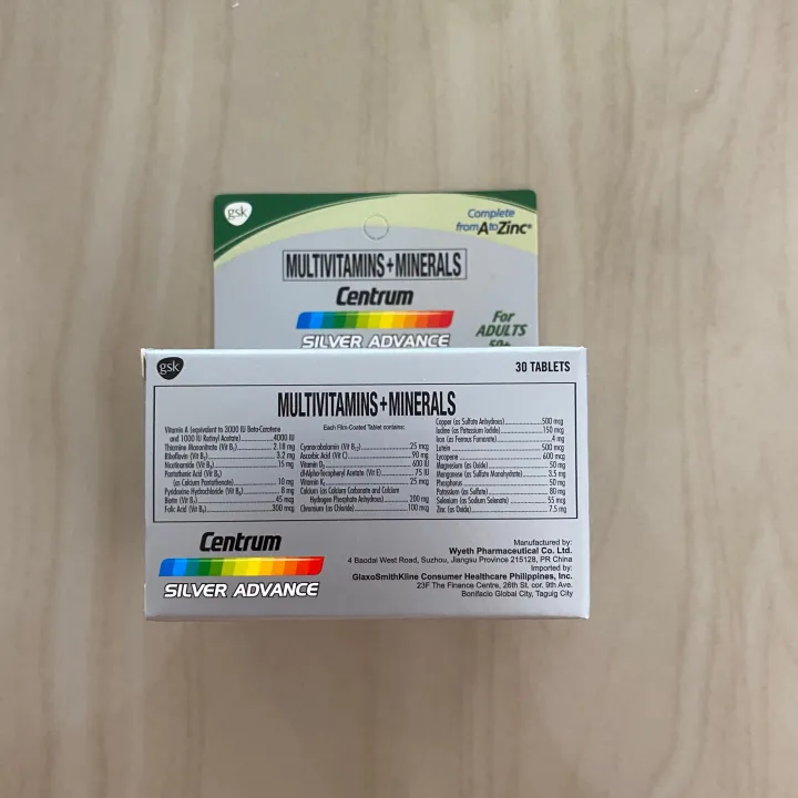 Centrum Silver Advance Multivitamins plus minerals adult 50+ complete