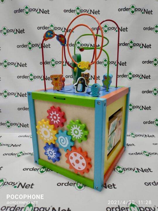 Preloved Imaginarium 5 Way Giant Bead Maze Cube Activity Lazada