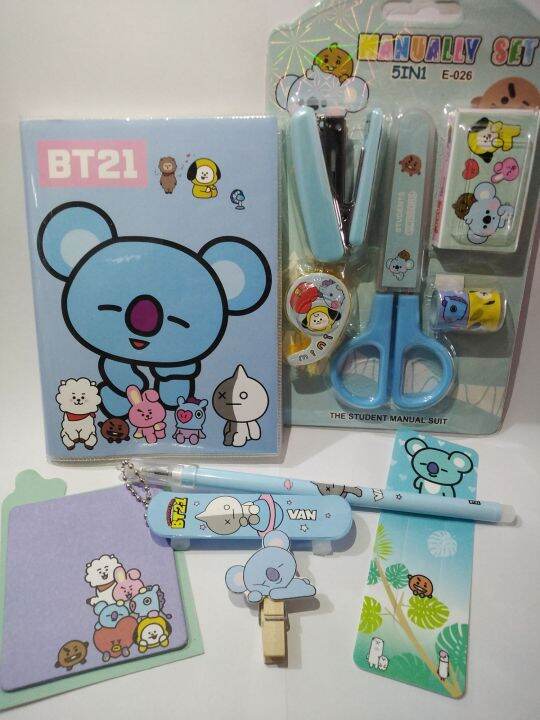 BTS BT21 Assorted School Supply Set *With Freebies: BTS Photocards Or ...