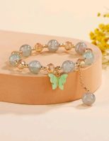 กำไลข้อมือแฟชั่น กำไลข้อมือจี้ผีเสือ น่ารักๆ Butterfly Charm Beaded Bracelet

(ส่งจากไทย)