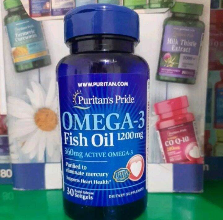 Omega3 Fish Oil 1200mg 30 Softgels EXPIRY March 2024 Puritans Pride Supports Heart Health