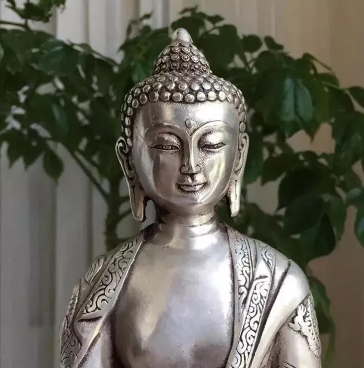 พระไภษัชยคุรุ เงินทิเบต สูง 20cm. import from Tibet ปลุกเสกแล้ว