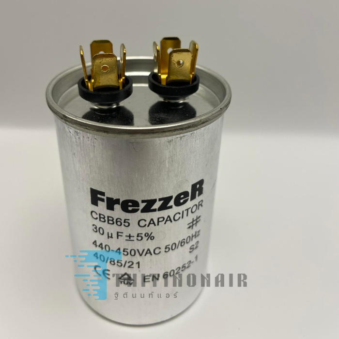 แคปรันแอร์บ้าน-อะไหล่แอร์-รุ่น-2ขั้วทองเหลืองแท้-คาปาซิเตอร์-running-capacitor-ยี่ห้อ-frezzer-สำหรับ-แอร์บ้าน-อะไหล่แอร์