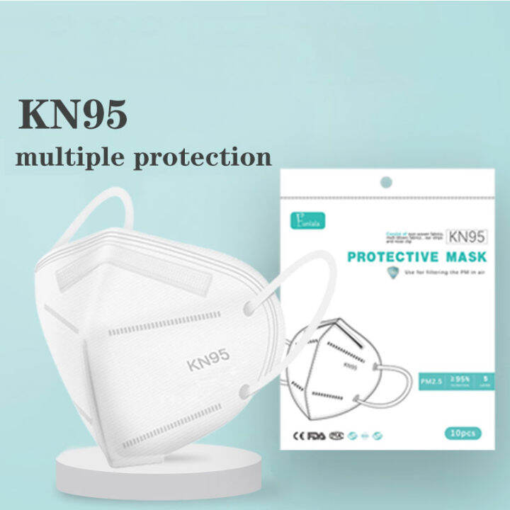 ASZUNE 50pcs KN95 mask facemask fda approved white 5layers Excellent