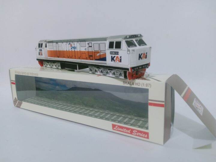 lokomotif CC206 putih oranye logo KAI baru - Miniatur kereta api ...