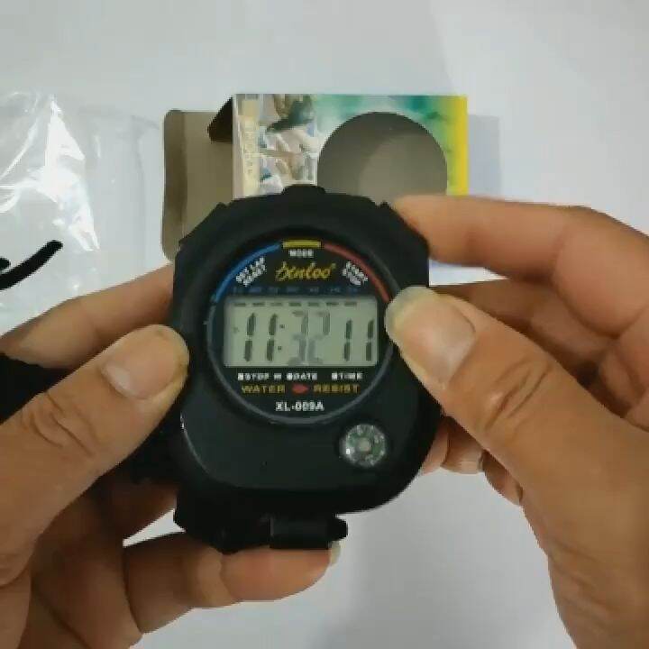 LUDDY GYM Waterproof LCD Digital Sports Stopwatch Chronograph Counter