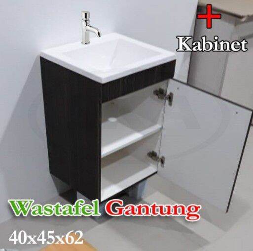 Wastafel Gantung Set Kabinet Wastafel Kabinet Finish Hpl Wastafel Top Fiberglass Finish