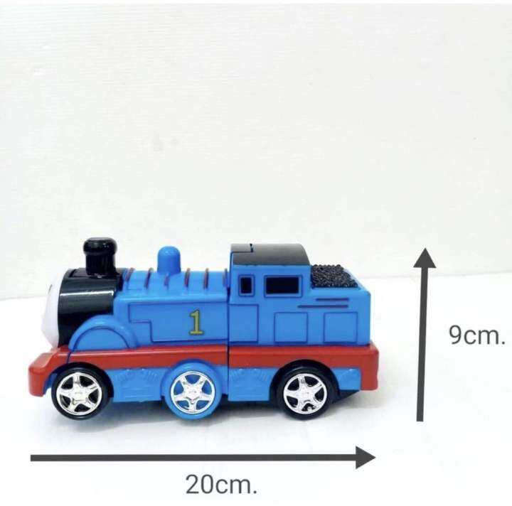 หุ่นยนต์รถไฟแปลงร่างถอยหลังวิ่งได้มีเสียงมีไฟ