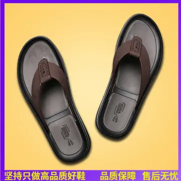 Top designer men's shoes Flip-flops Summer flat leather leather beach  sandals Flip-flops Fashion non-slip men's slippers Size 38-44