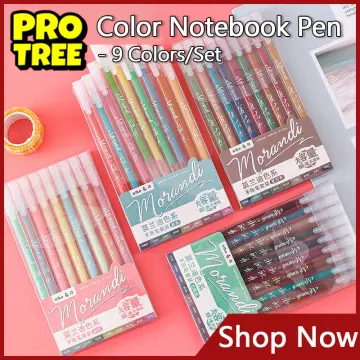 9pcs/set morandi color gel pen set