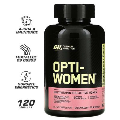 Optimum​ Nutrition​  Opti-Women contains 120 capsules