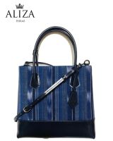 ALIZA Lady Keep Size 10*13” indigo and genuine leather