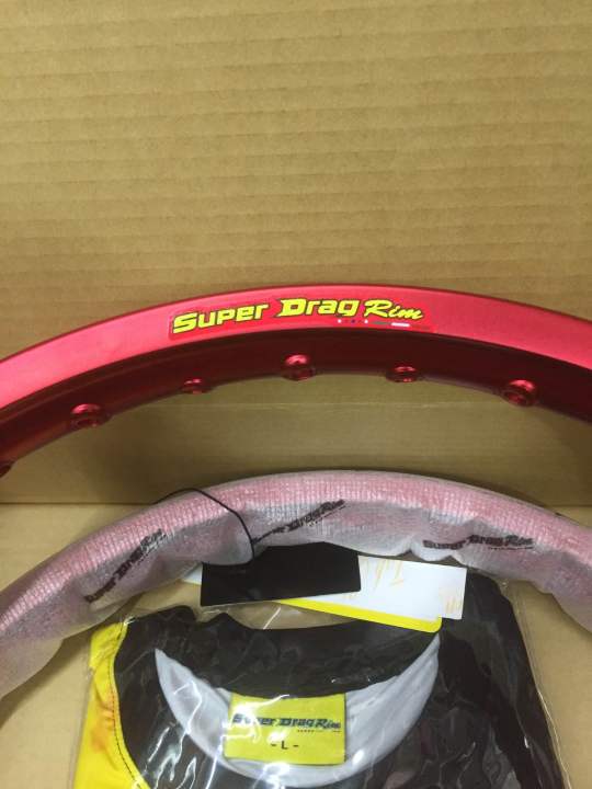 วงล้อ-super-drag-rim-รุ่นstreet-1-4ขอบ17-2วง-ขอบเรียบ-สีแดง-sd1417r