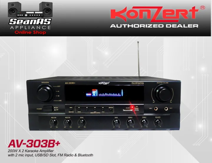 Konzert amplifier AV303B+ with Bluetooth Lazada PH
